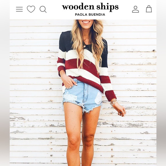 NWT$135 wooden ships Paola Buenda Americana Sweater - Picture 6 of 7